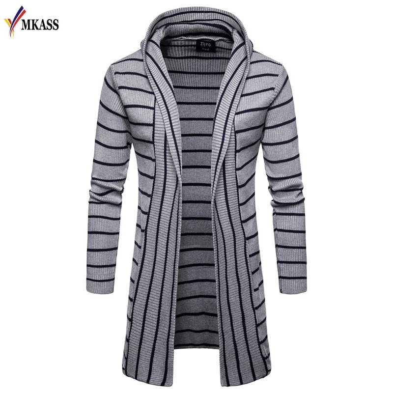 Мужской вязаный свитер Однотонный с длинным рукавом зимняя куртка шапкой новый