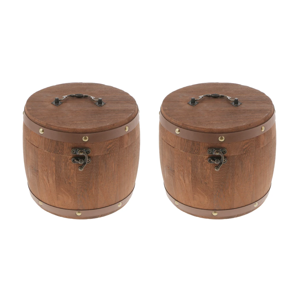 2 шт. винтажные деревянные Герметичные банки для хранения продуктов контейнер
