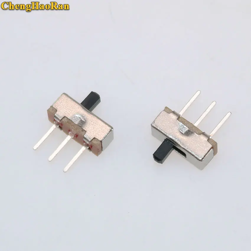 ChengHaoRan 1pcs Interruptor on-off mini Slide Switch SS12D00 SS12D00G3 3pin 1P2T 2 Position toggle switch Handle length:3mm |