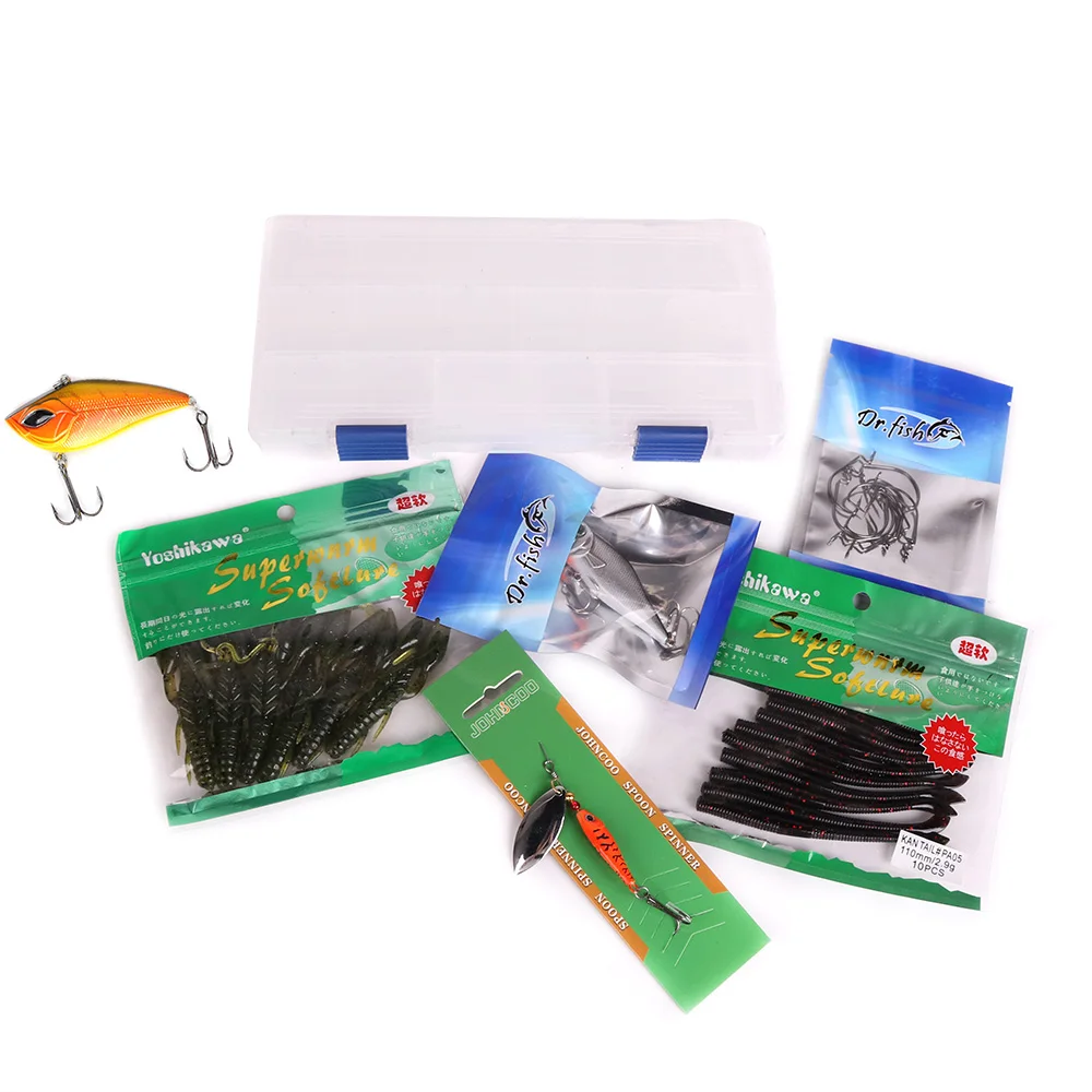 Dr.fish снасти для ловли окуня Box с Φ EWG крючками рыболовные блесны Swimbaits