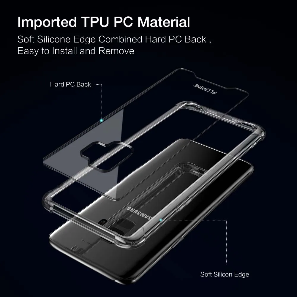 Демпфирование водителя антидетонационных чехол для Samsung Galaxy S9 спортивные Crystal White