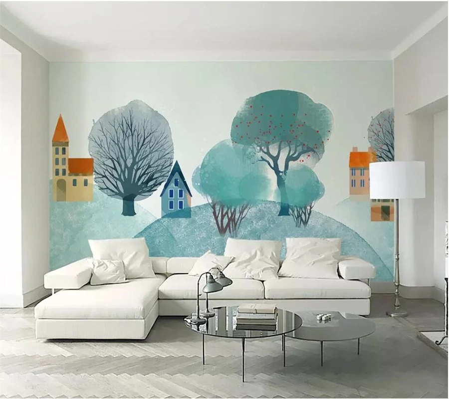 Обои на заказ 3D сплошная настенная живопись простой скандинавский стиль
