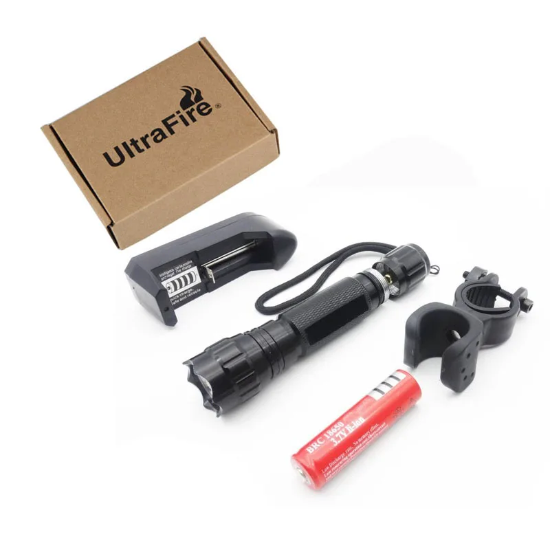UltraFire WF-501B, XML-T6, 5 режимов, светодиодный фонарь, фонарь, Охотничий Тактический фонарь, Luz Flash, 18650 аккумулятор
