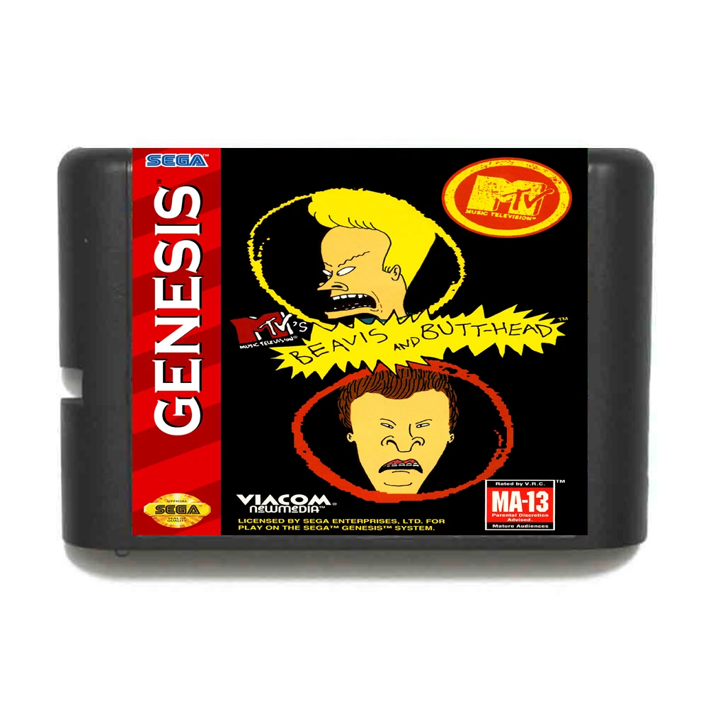БИВИС и баттхед 16 бит MD карточная игра для Sega игры Mega Drive Genesis|Картриджи| |