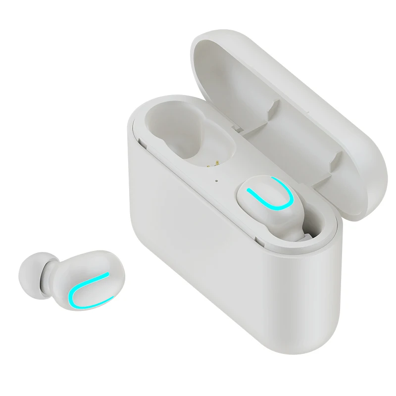 Binaural white Оригинальные Bluetooth наушники, Bluetooth 5,0 TWS, Беспроводные спортивные наушники, гарнитура для телефона - Цвет: Binaural white