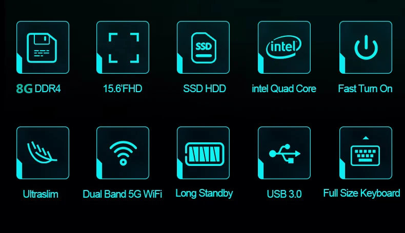 Ноутбук YEPO 15,6 дюймов 8 ГБ ОЗУ DDR4 128 ГБ 256 ГБ 512 ГБ SSD 1 ТБ HDD ультрабук Игровые ноутбуки Intel J3455 Win10 ноутбук компьютер