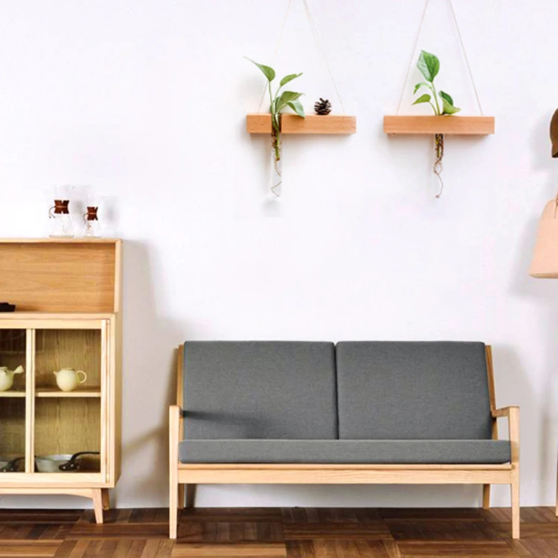 Деревянная стеклянная тестовая трубка настенная ваза для гидропонных растений