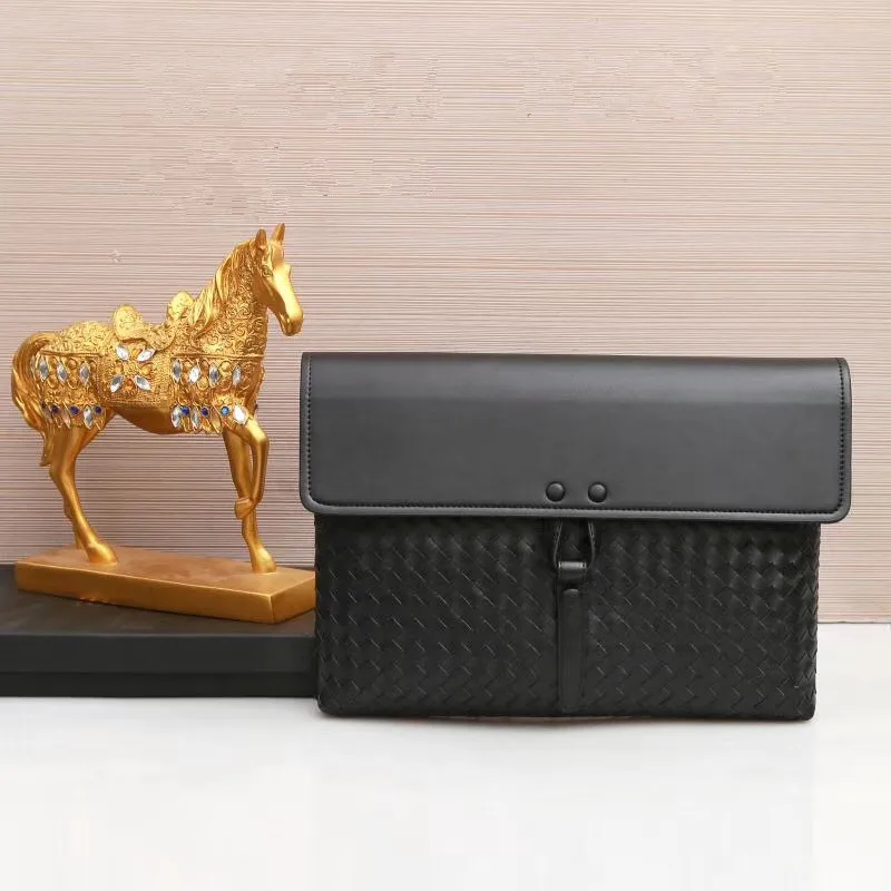 Kaisiludi вязаная сумка деловая кожаная мужская сумка-конверт с ручным захватом |