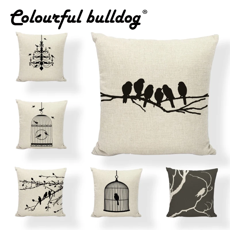 Наволочка черная бежевая и серая 17 дюймов квадратная светильник|cushion cover|cushion cover
