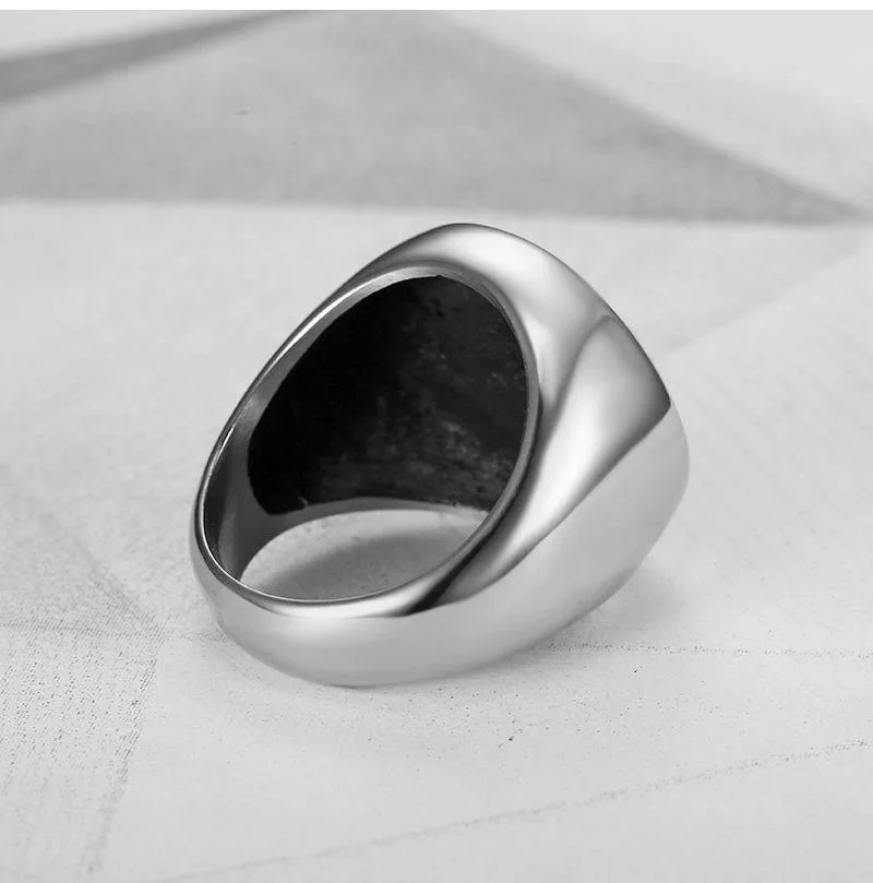 Big Life Tree Stainless Steel Ring Men Vintage Silver Color Male Hiphop Rock Man Rings Retro Punk Jewelry High Quality No Fade