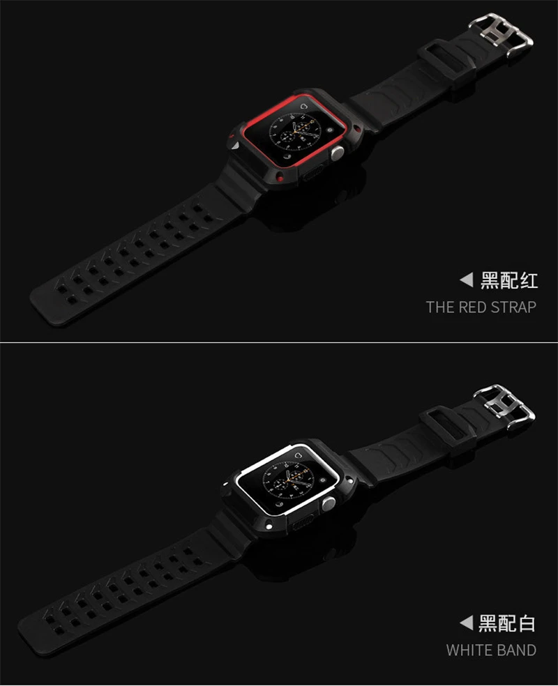 Спортивный корпус ремешок для Apple Watch группа 38 мм 42 iwatch серии 1 2 3 correa прочный экран
