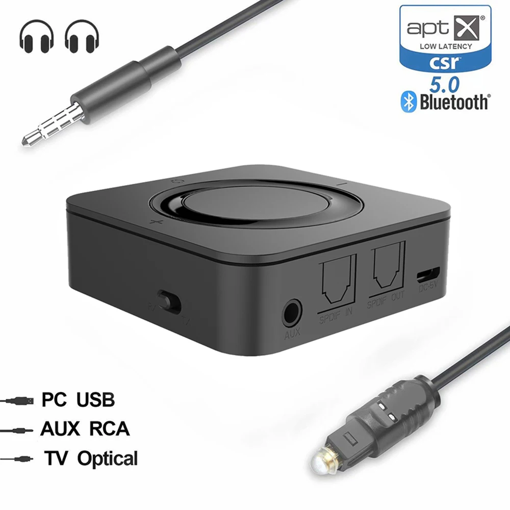 Bluetooth 5,0 передатчик приемник CSR8670 APTX беспроводной аудио адаптер 3,5 мм/SPDIF/цифровой оптический Toslink для автомобильного динамика