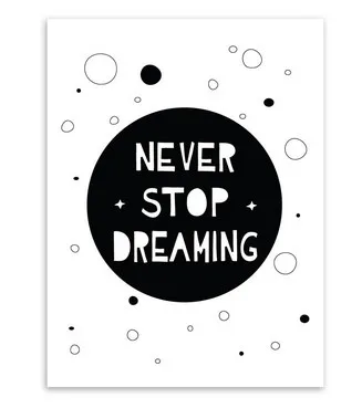 Современная черно белая Мотивационная типография мечты цитаты художественный