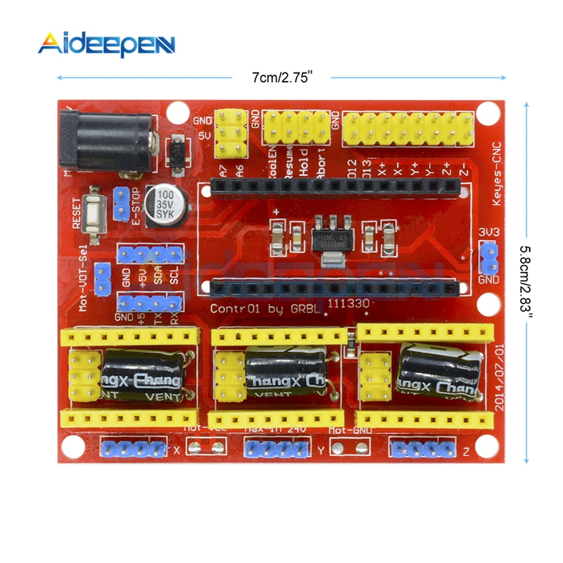 1 шт. CNC A4988 Щит Плата расширения V2.0 V3.0 V4.0 A4988 модуль драйвера для Arduino DIY Kit 3d принтер гравировальный станок