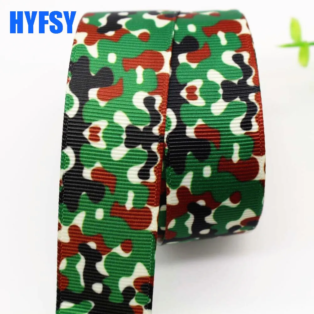 Hyfsy 10045 22 25 мм камуфляжная лента 10 ярдов DIY подарочная упаковка для волос бант