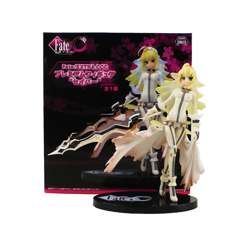 20cm Fate Stay Night Saber Figure Toy in White Dress Beauty Model Doll Gift for Kids | Игрушки и хобби