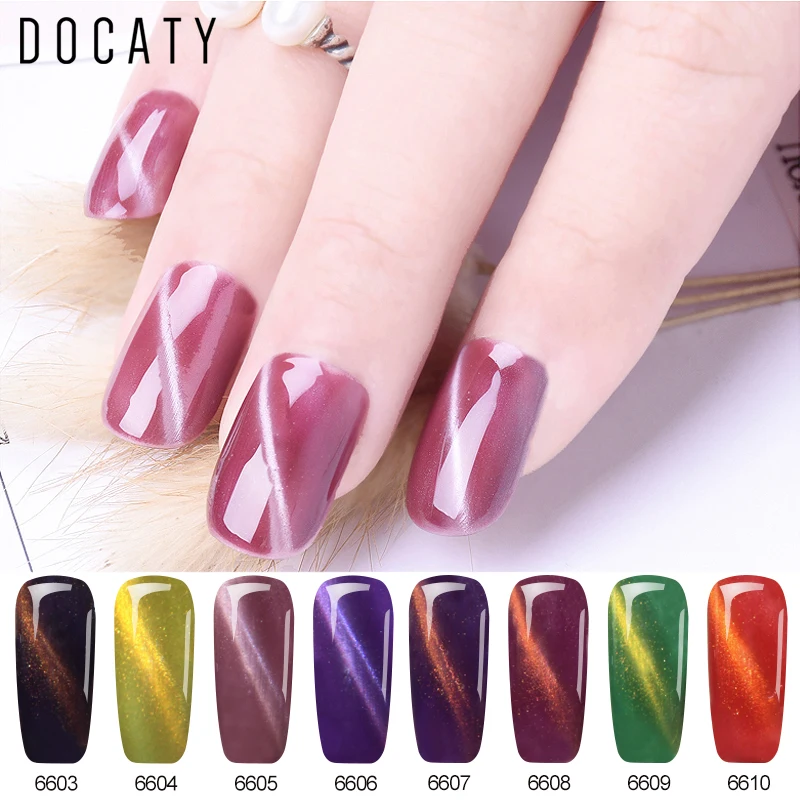 Docaty первоклассника для ногтей Cat Eye Лаки лак Эмаль Soak Off Книги по искусству