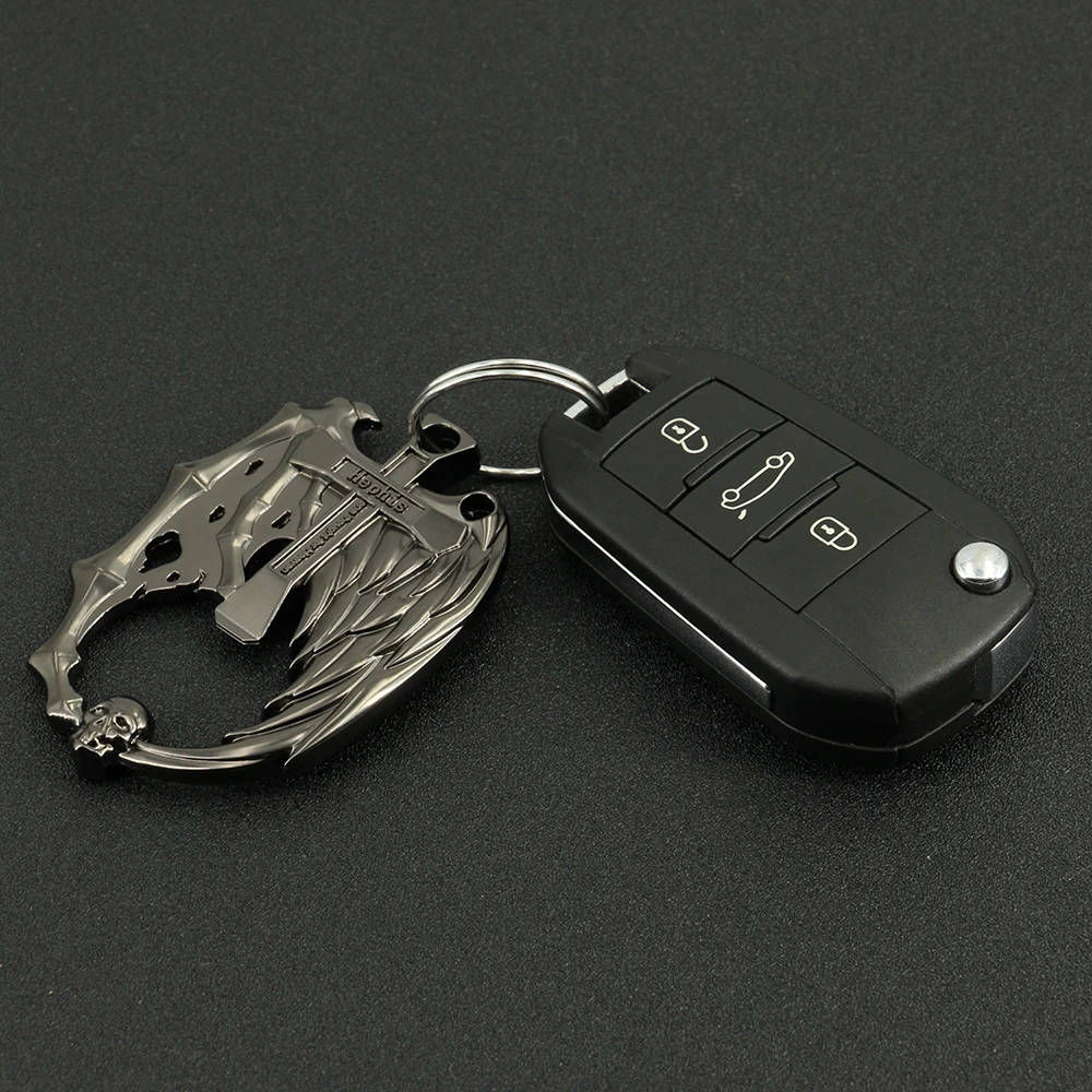 Hephis автомобильный брелок с черепом крест плохой ангел дьявол крыло