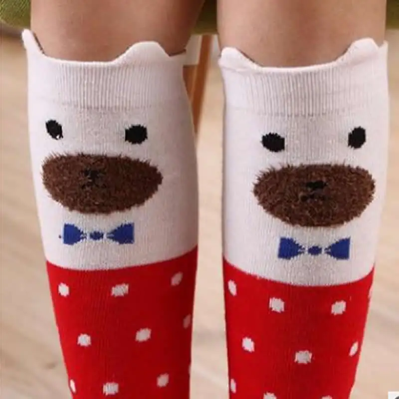 Новинка 2018 детские гетры до колена с мультяшным рисунком хлопковые дышащие чулки