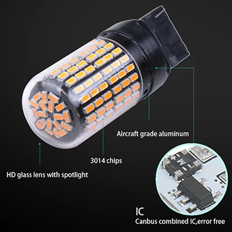 10 шт. светодиодсветодиодный лампы 1156 BA15S P21W BAU15S PY21W T20 7440 W21W W21/5W|Сигнальная лампа| |