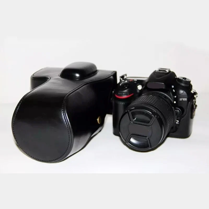 Чехол из искусственной кожи для камеры Nikon D7000 D7100 D7200 сумка цифровой зеркальной