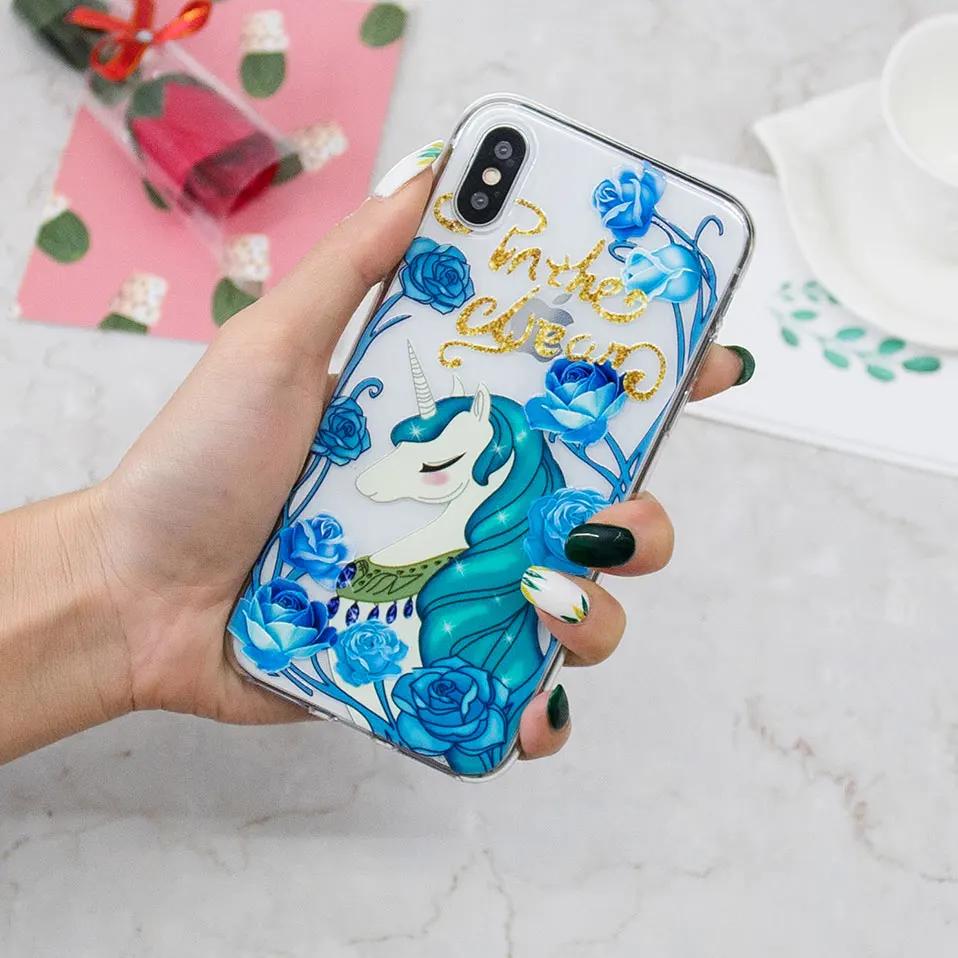 Милые Панели телефона с рисунком для iphone 6plus 5 5S чехол iPhone X Xs Max корпус Coque ТПУ