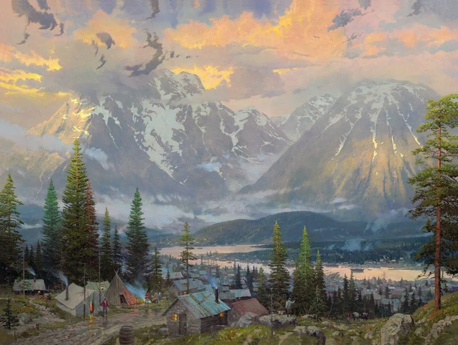 Thomas Kinkade вышел с ветром HD печать абстрактная живопись напечатанная на постеры