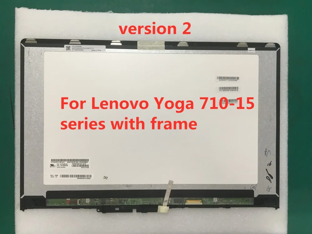15,6 ''ЖК-сборка сенсорный экран дигитайзер+ ободок N156HCA-EA1 LP156WFA SPA1 для lenovo Yoga 710-15IKB 80V5 710-15ISK 80U FHD