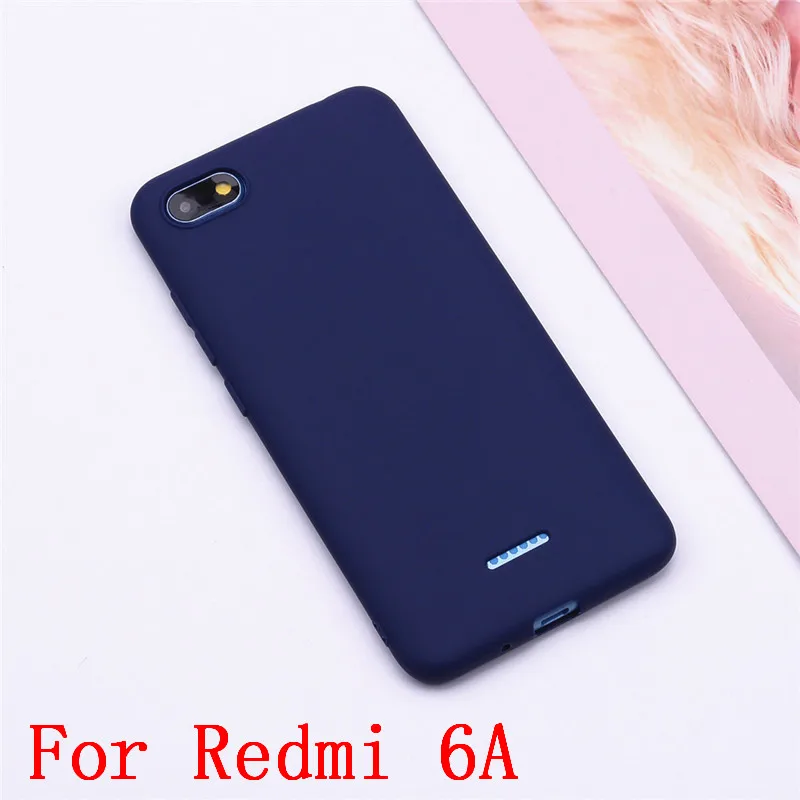 Dark Blue Силиконовый чехол для Xiaomi redmi 6A 5,45 ТПУ, конфетный чехол для Xiaomi redmi 6a redmi 6 - Цвет: Dark Blue
