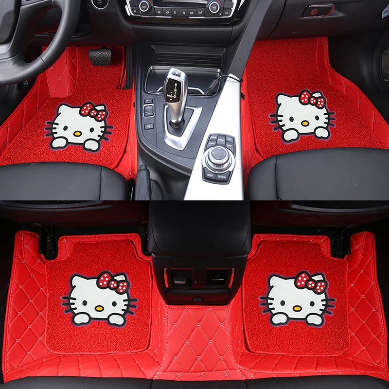 Женская мода для девочек милые Мультяшные коврики hello kitty 5d на заказ