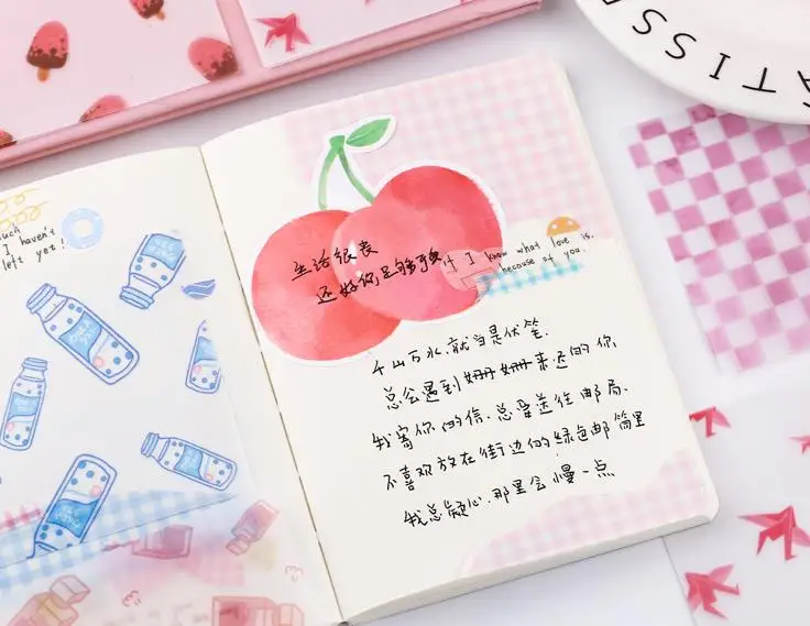 1 шт. Kawaii фрукты авокадо персиковый хлеб сетки бумажные блокноты для записей дневник DIY планировщик бумага для заметок на клейкой основе портативный Блокнот канцелярские принадлежности