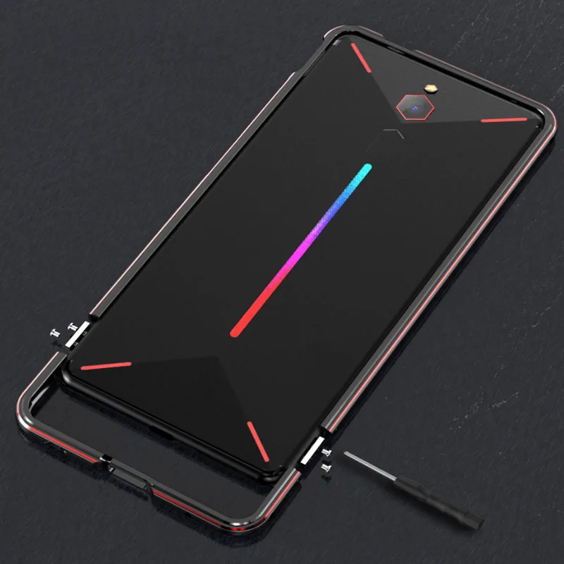 Роскошный бренд Алюминиевый металлический бампер 6,0 ''для Nubia Red Magic Red Devil металлические чехлы крышка Колонка Форма рамка NX609J