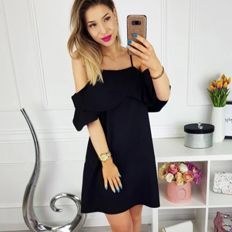 2018 элегантное женское Повседневное платье трапециевидной формы без рукавов с