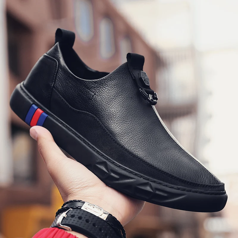 New Genuine Leather Shoes Men Brand Footwear Fashion Men's Casual shoes men Sneakers High Quality Zapatos De Hombre | Обувь