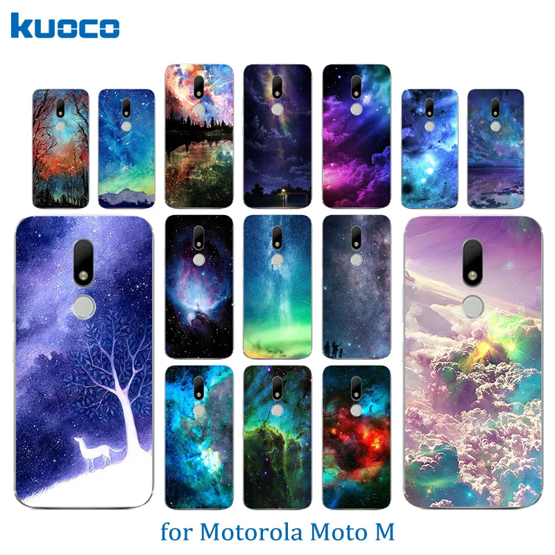 Роскошный Матовый чехол для Motorola Moto M с рисунком звездного неба из ТПУ Мягкий