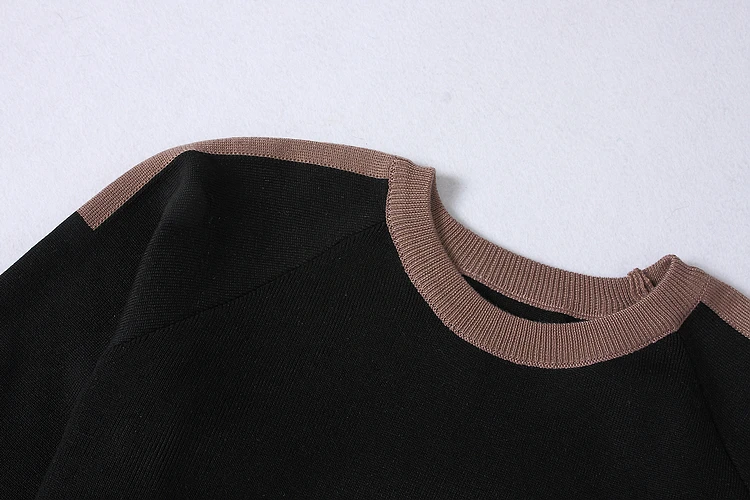 ALPHALMODA осенне-зимние женские вязаные штаны и свитер, комплекты одежды из 2 предметов, пуловеры с круглым вырезом, цветные трикотажные комплекты с карманами