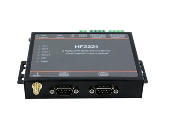 HF2221 промышленного Modbus 2 Порты последовательный сервер RS232/RS485/RS422 Wi-Fi устройство