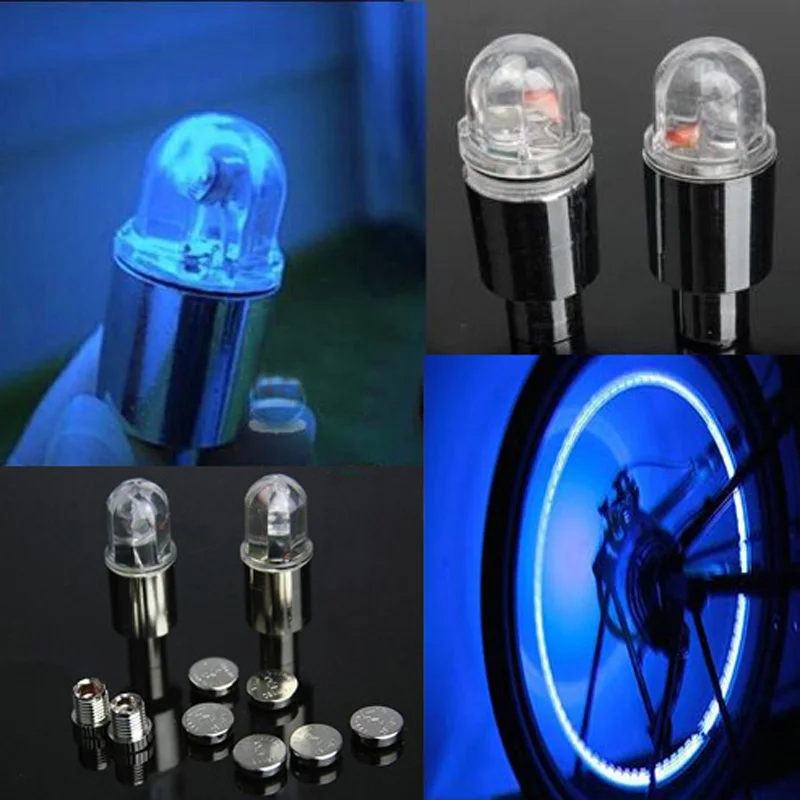 Хит продаж 2 шт. для колес шин клапанов неоновый светодиодный светильник синий
