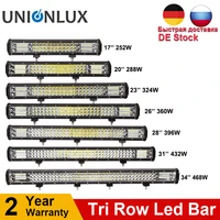 4 20 31 34inch 3 row led light bar for offroad 4x4 4wd atv 4wd suv driving motorcycle light truck led work lights auto lamp