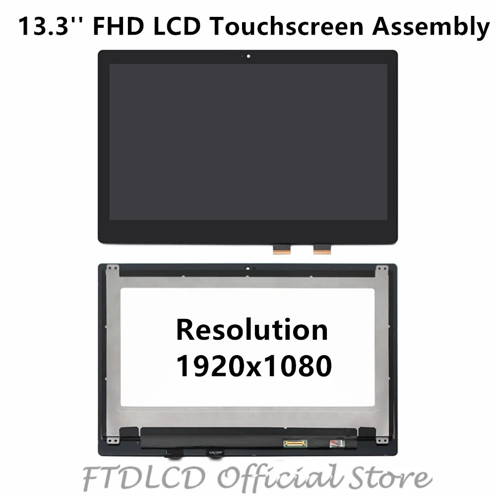 FTDLCD 13 3 ''LCD сенсорный дигитайзер в сборе для Acer Chromebook R13 CB5 312T K0YQ K40U K5X4|ЖК-экран