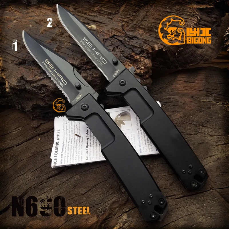 BIGONG походные складные ножи N690 холодное стальное лезвие Антикоррозийная ручка экстремальное соотношение наружные ножи для выживания Poc инструменты