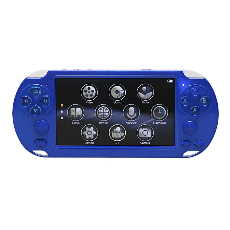 Blue X9-S 5,1 дюймовый экран Портативный игровой плеер 8G 10000 игры ТВ выход с Mp3/кинокамерой Мультимедиа Видео ретро мини игры Conso - Цвет: Blue