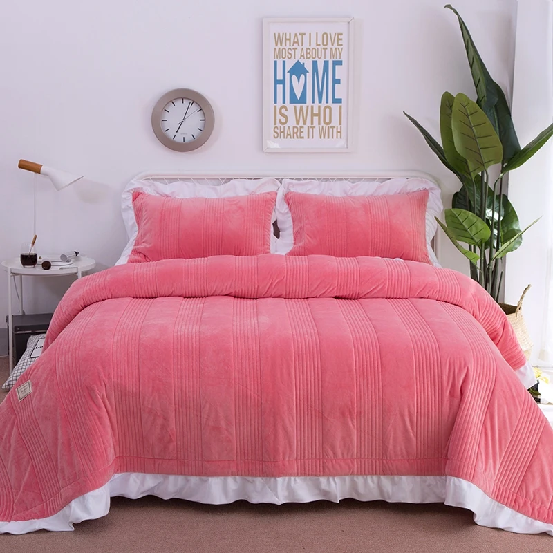 Флисовый комплект постельного белья покрывала одеяло зимний теплый наволочки