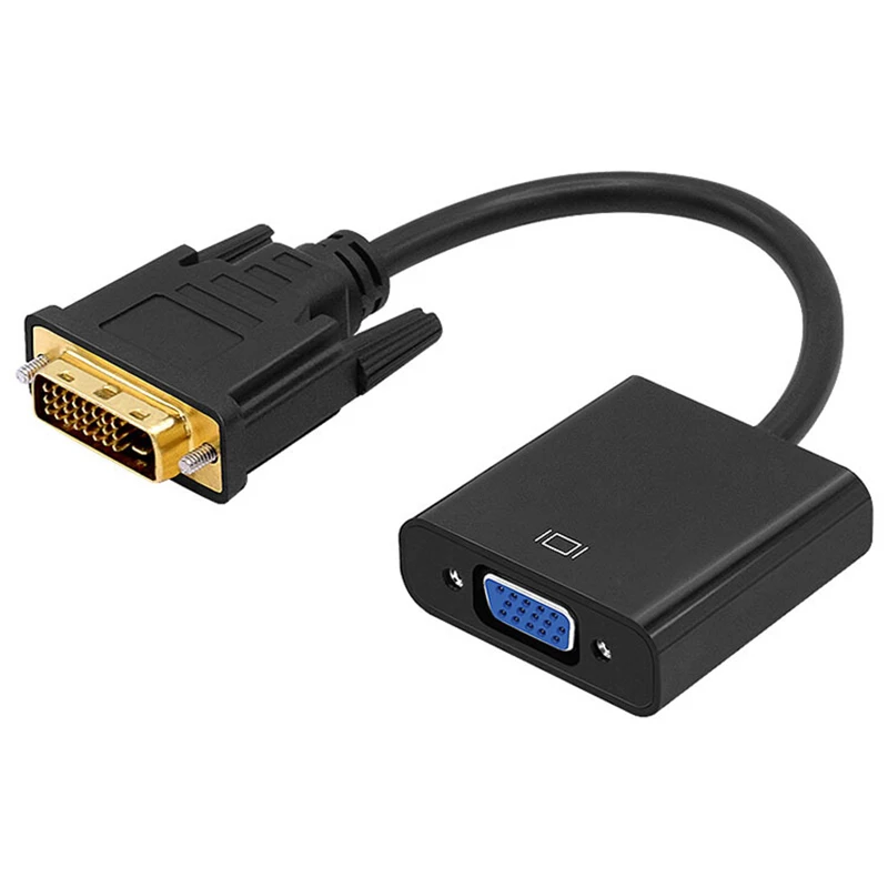 OLOEY с DVI на VGA Кабель-адаптер 1080 P DVI-D к кабель 24 + 1 25 Pin штекер 15 Женский видео