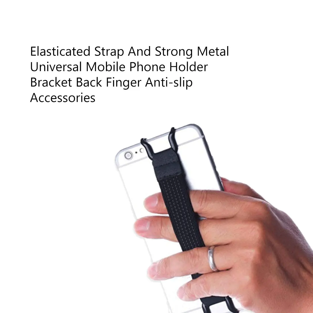 Универсальный держатель для телефона эластичный ремешок металлический