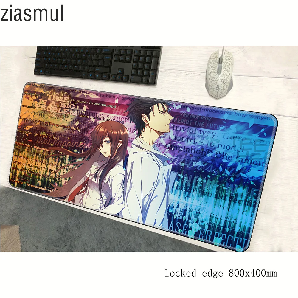Steins Гейт padmouse 800x400x3 мм игровой коврик для мыши профессиональный геймер