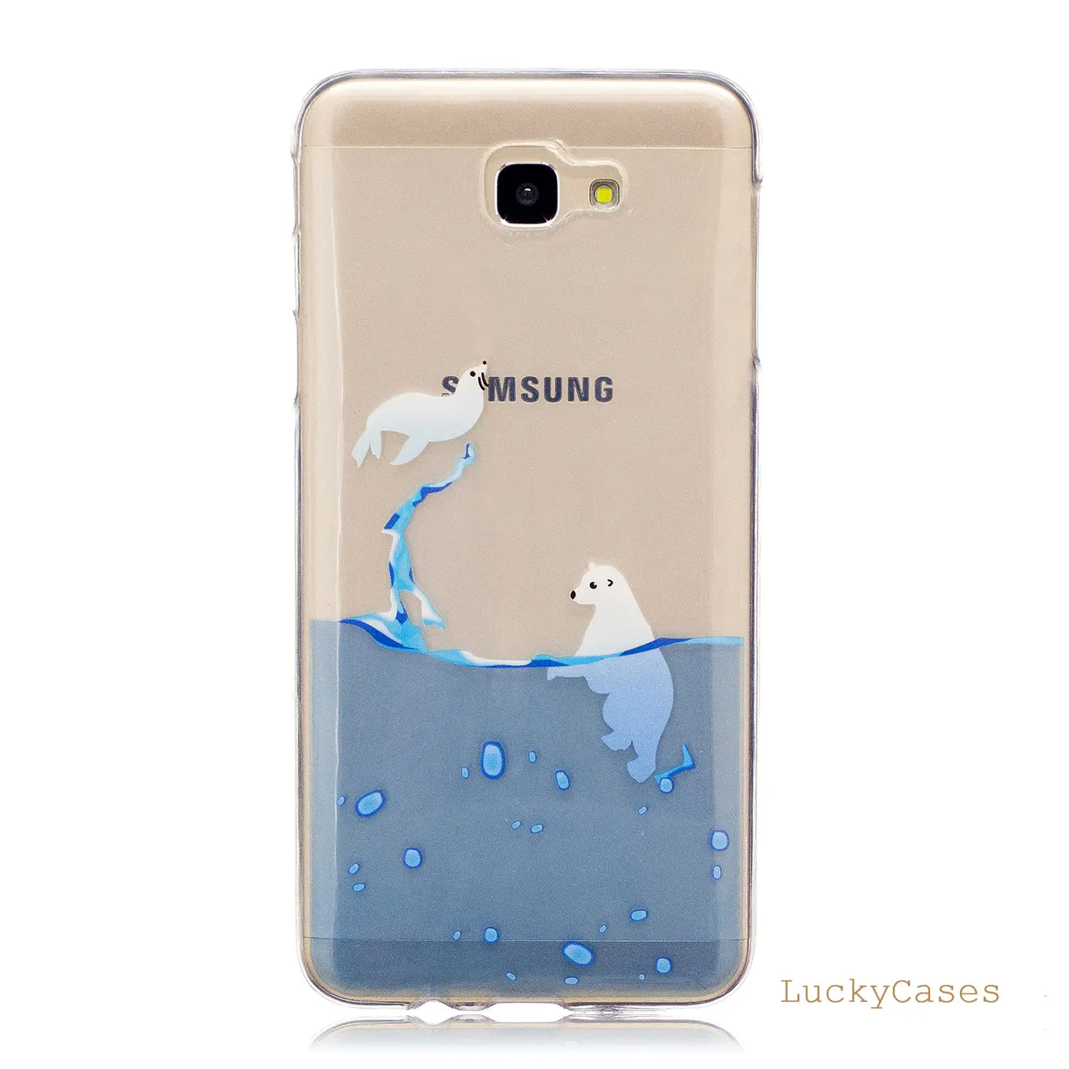 Мороженое кошка Дельфин перо с рисунком панды ТПУ мягкий чехол Fundas для Samsung J7