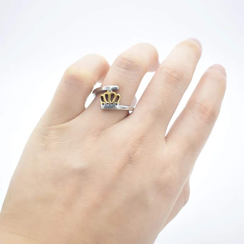 20 шт./лот модное кольцо для женщин Дельфин корона кольца из нержавеющей стали с