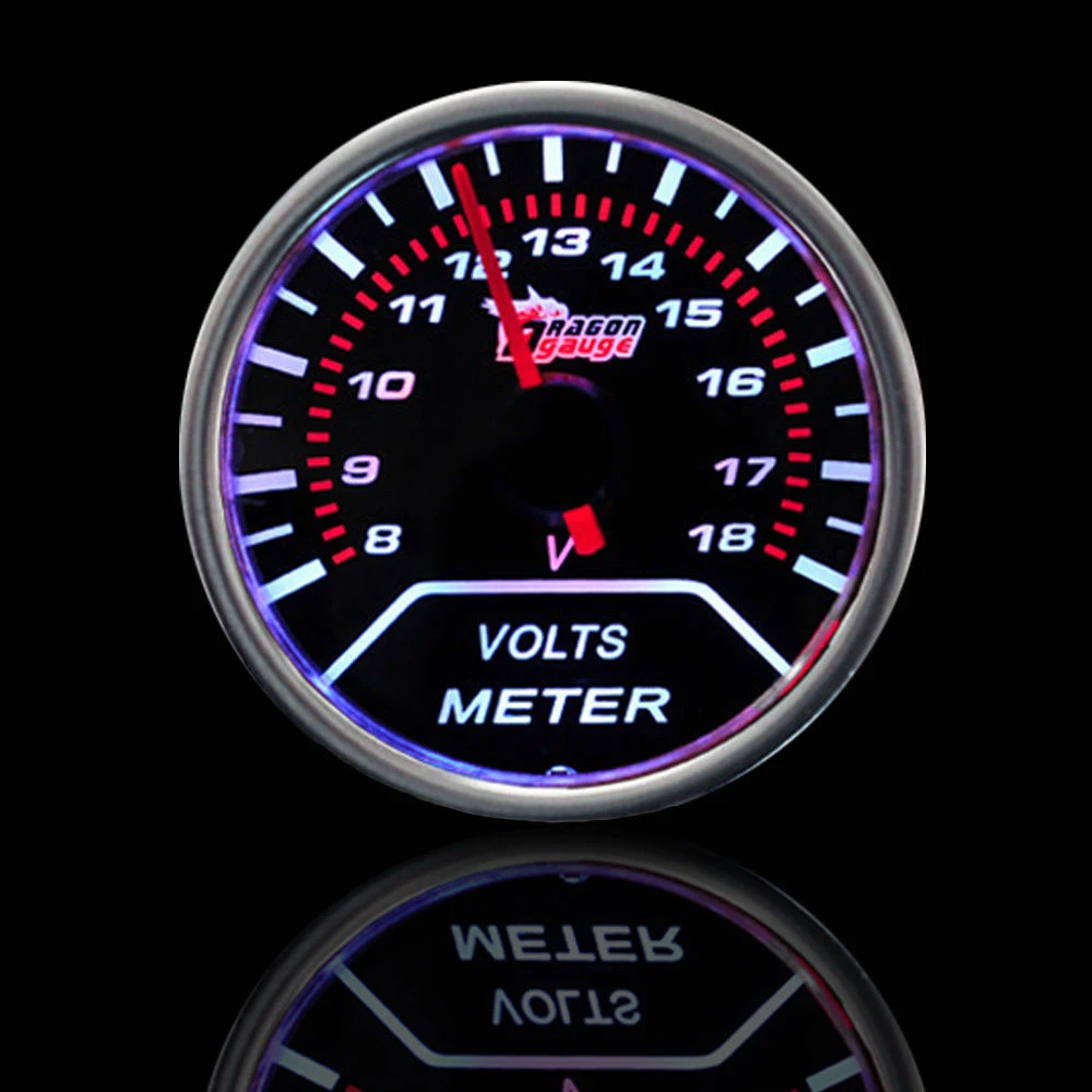 Автомобильный индикатор напряжения 2 дюйма 52 мм со светодиодный ным дисплеем|gauge