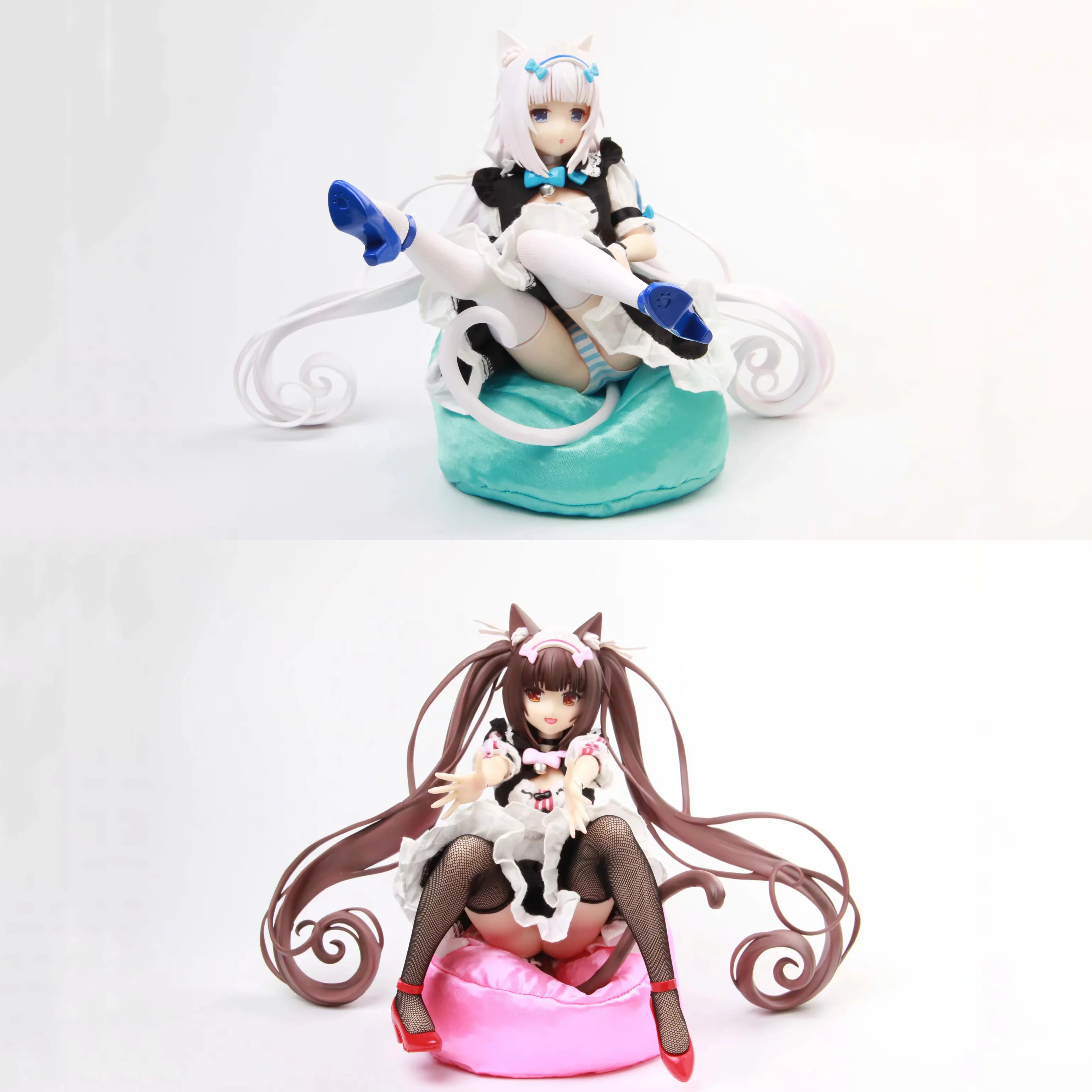 22 см NEKOPARA 1/4 масштаб мягкий мультфильм сексуальная кошка девушка шоколад горничной ванильный диван сексуальные девушки аниме ПВХ Фигурки игрушки Аниме подарок